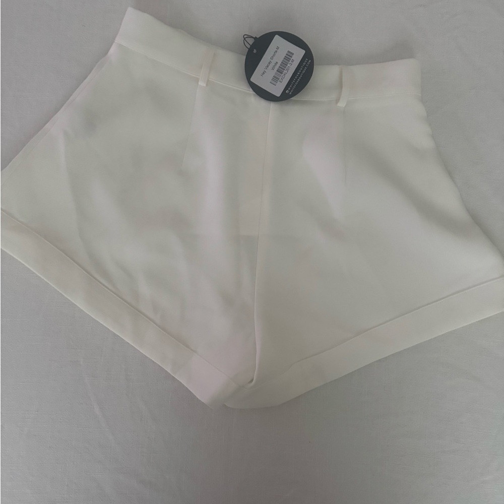 White Fox Boutique High Waist White Shorts